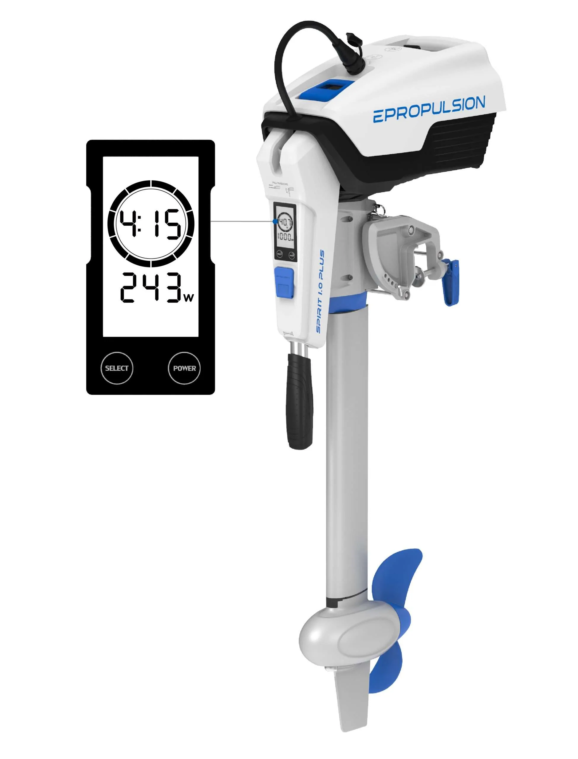 Spirit 1.0 Plus 1 kW Electric Outboard Motor - Image 3